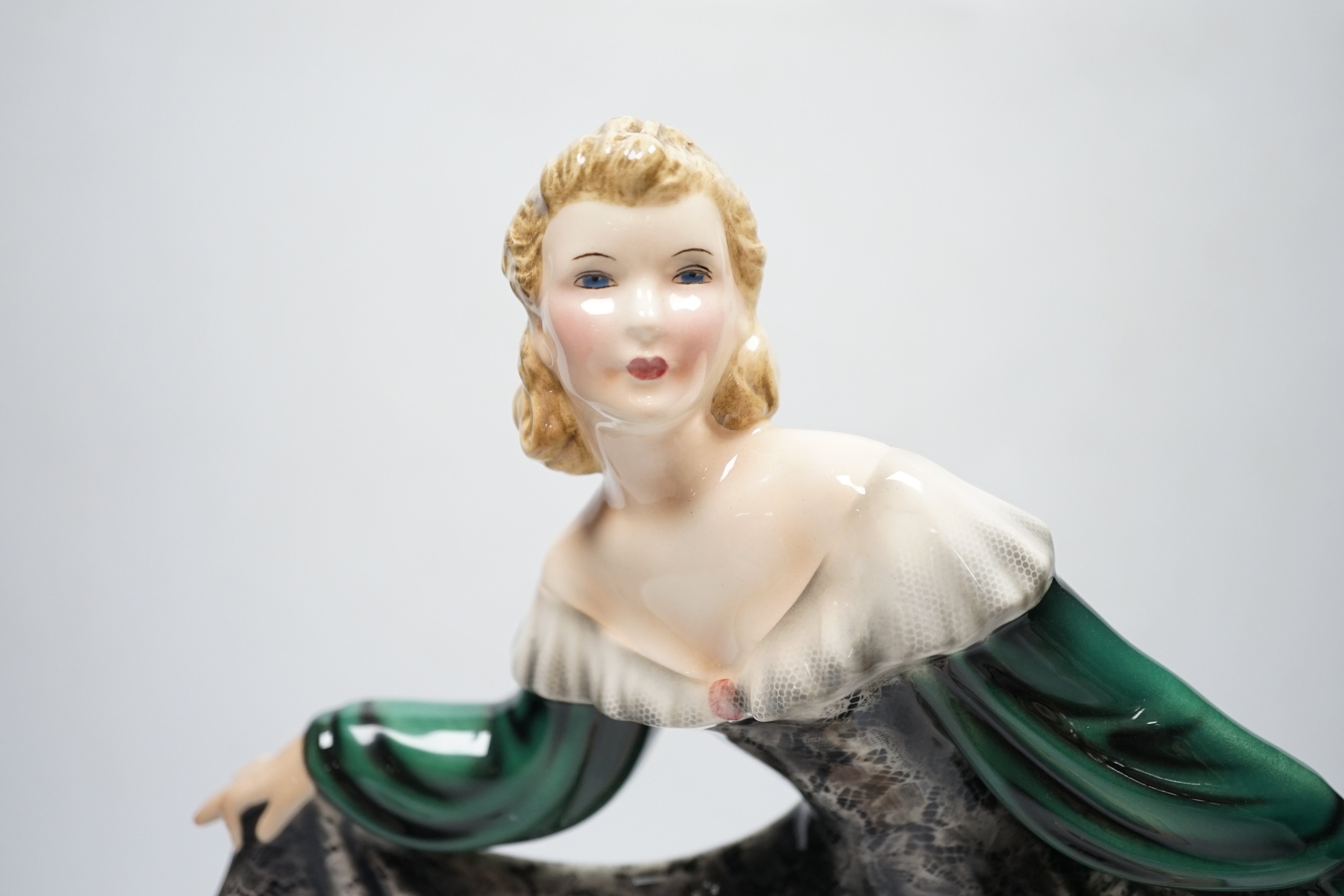 A 1930’s Goldscheider pottery figurine of Jolanthe, incised 8440 to the base, 32cm high